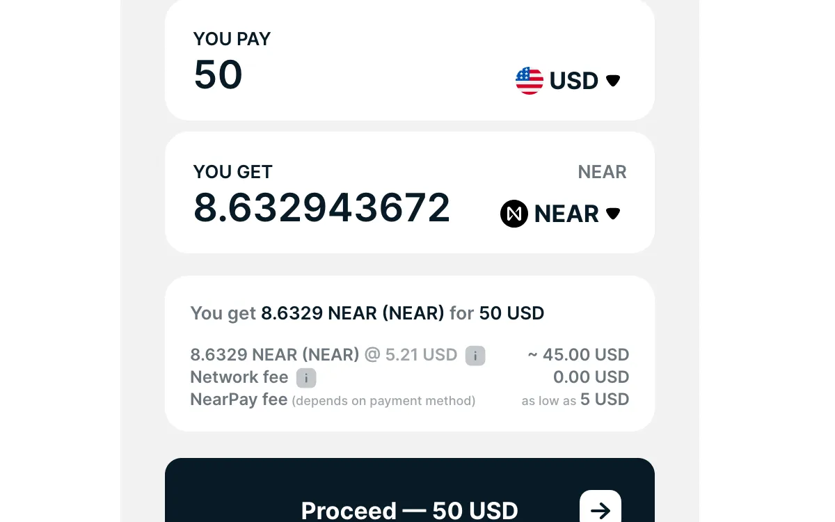 Nearpay OnRamp Widget project preview