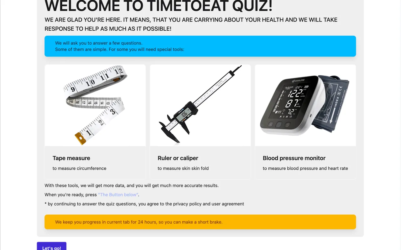 TimeToEat project preview
