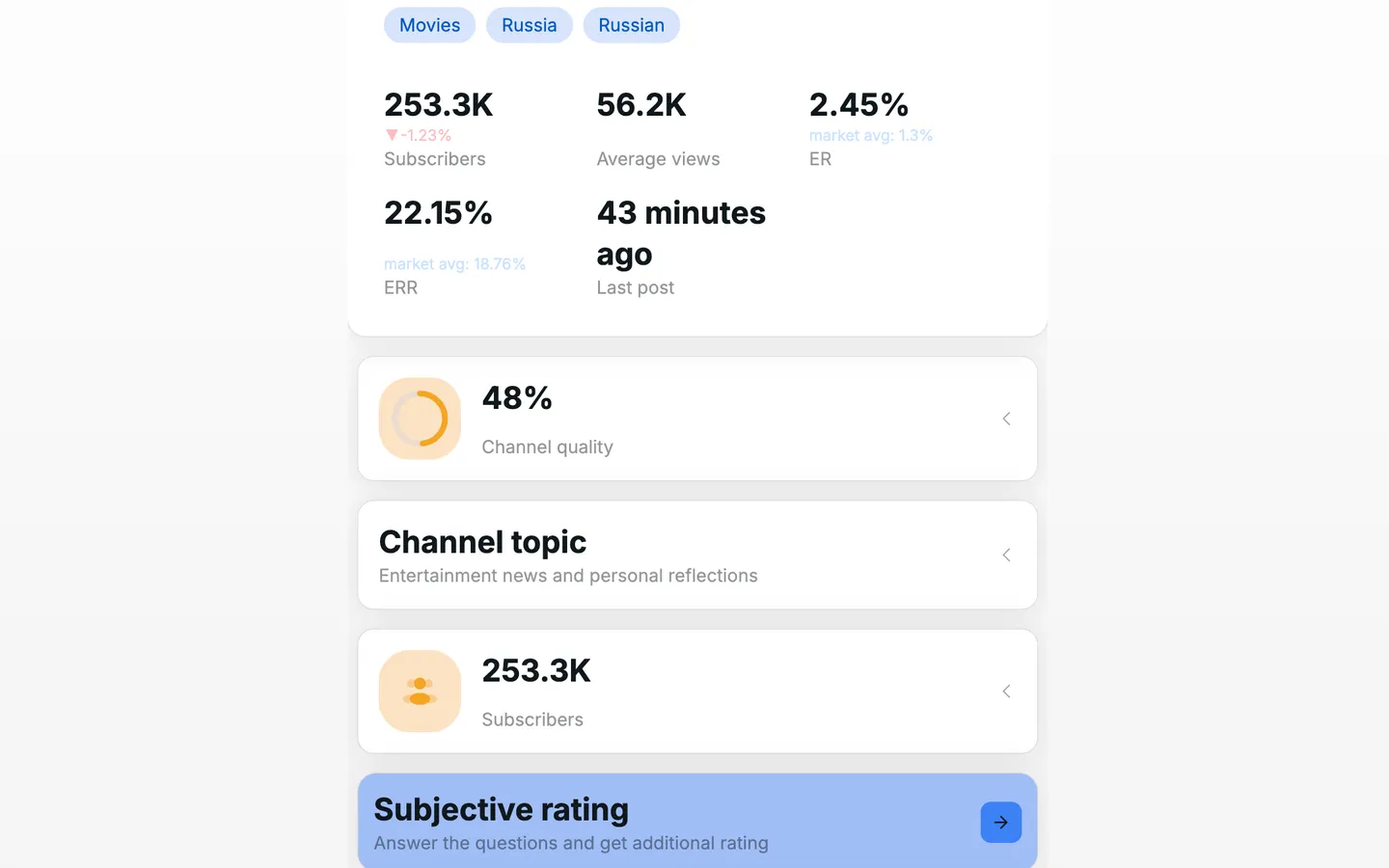 Adgem product interface